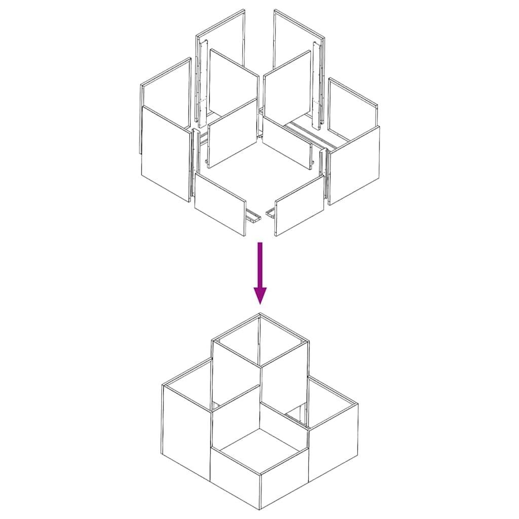 Utomhus Blomkruka Metall Vit 80 x 80 x 60 cm Stål