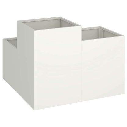 Utomhus Blomkruka Metall Vit 80 x 80 x 60 cm Stål