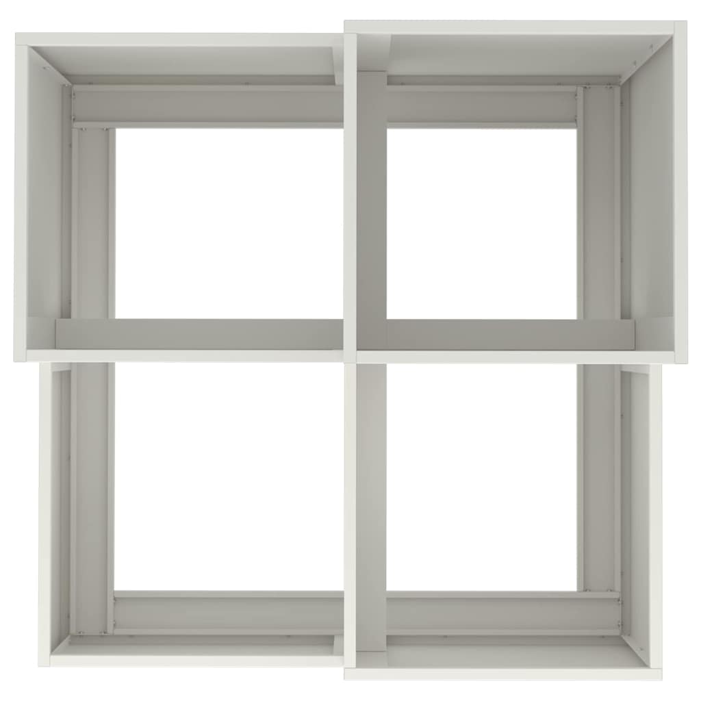 Utomhus Blomkruka Metall Vit 80 x 80 x 60 cm Stål