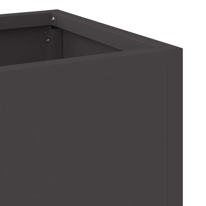 Utomhus Blomlåda Metall Svart 100 x 26 x 82 cm Stål