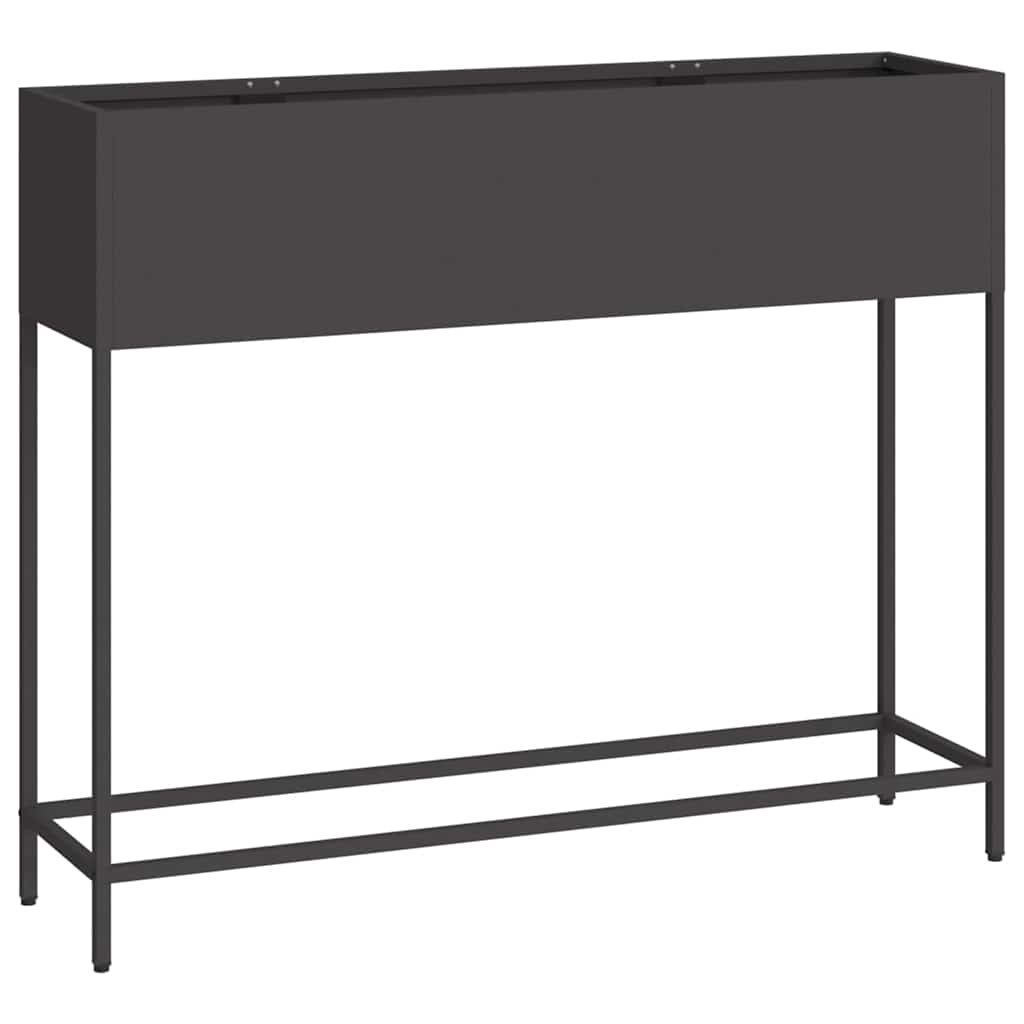 Utomhus Blomlåda Metall Svart 100 x 26 x 82 cm Stål