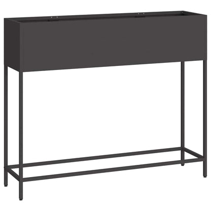 Utomhus Blomlåda Metall Svart 100 x 26 x 82 cm Stål