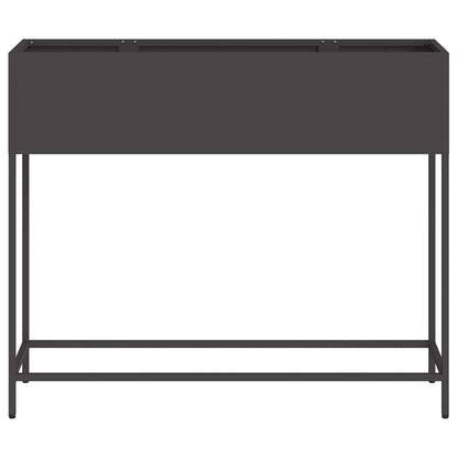 Utomhus Blomlåda Metall Svart 100 x 26 x 82 cm Stål