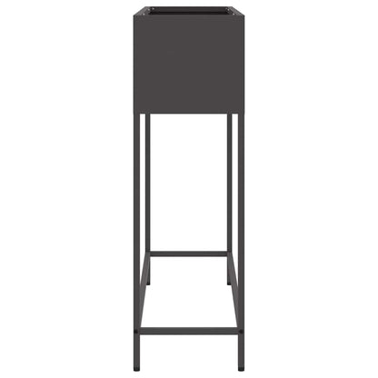 Utomhus Blomlåda Metall Svart 100 x 26 x 82 cm Stål