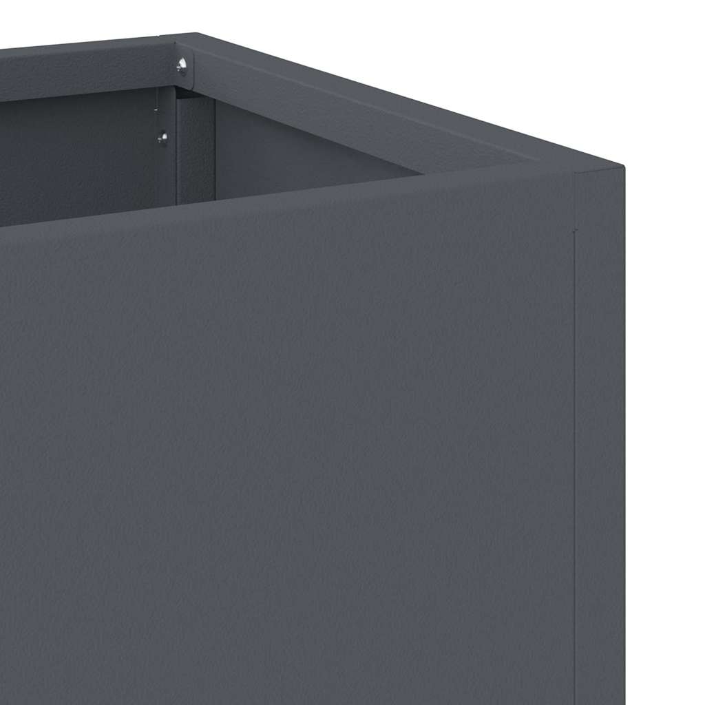 Utomhus Blomlåda Metall Antracit 100 x 26 x 82 cm Stål