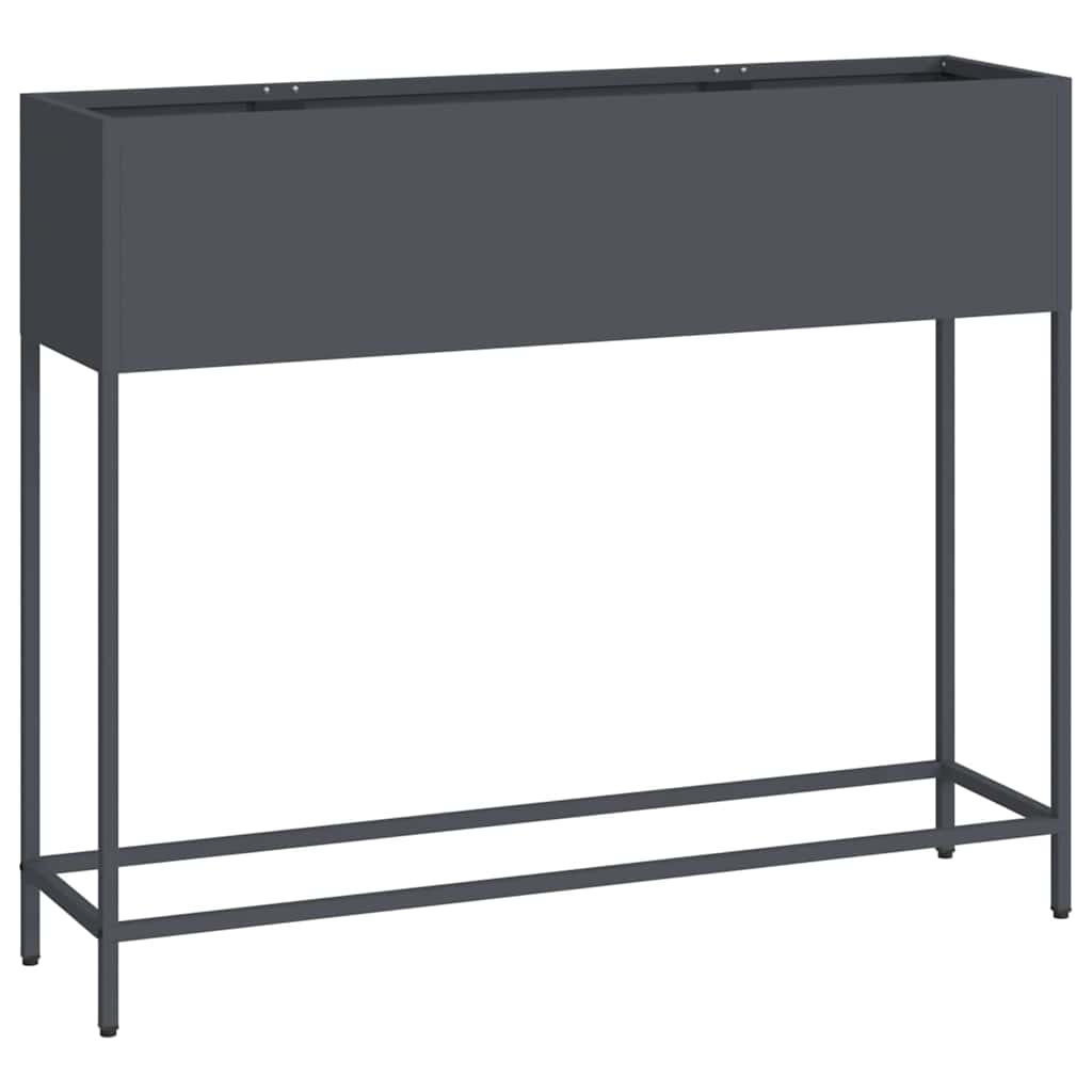 Utomhus Blomlåda Metall Antracit 100 x 26 x 82 cm Stål
