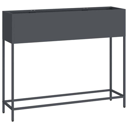 Utomhus Blomlåda Metall Antracit 100 x 26 x 82 cm Stål