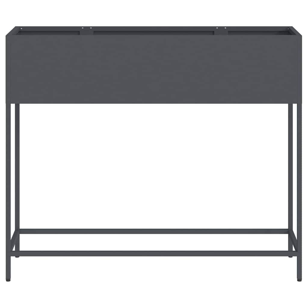 Utomhus Blomlåda Metall Antracit 100 x 26 x 82 cm Stål