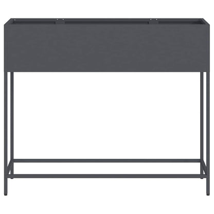 Utomhus Blomlåda Metall Antracit 100 x 26 x 82 cm Stål