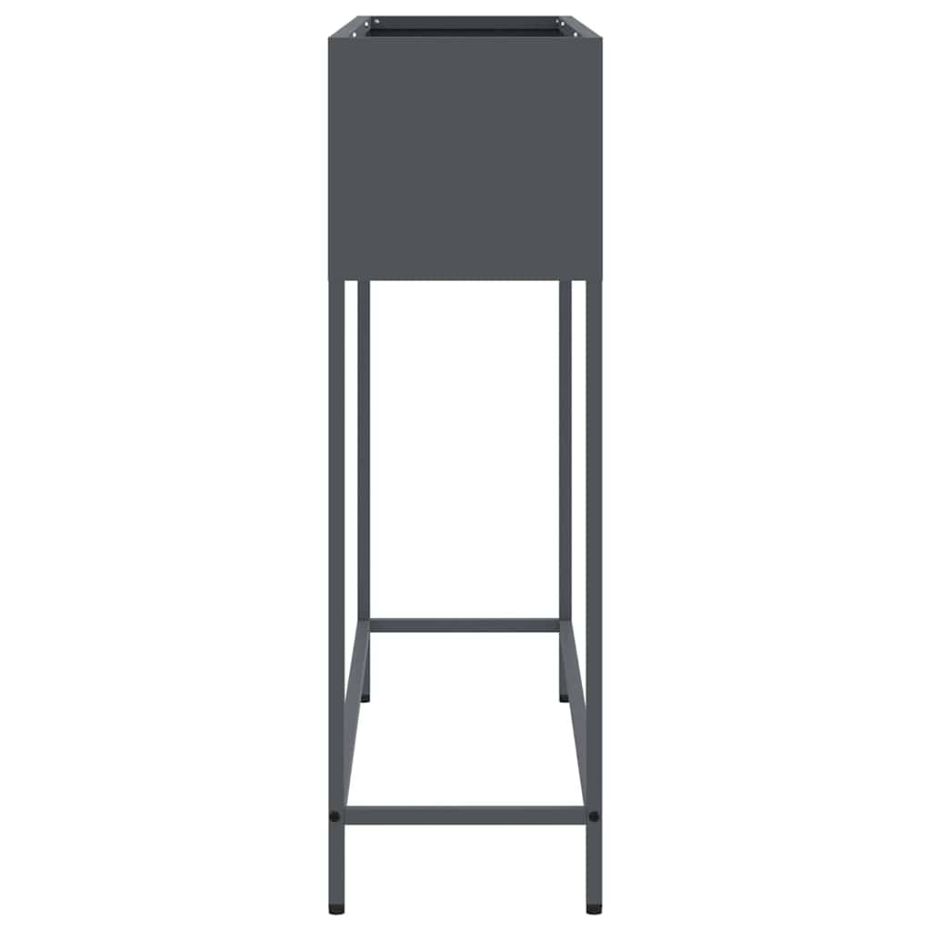 Utomhus Blomlåda Metall Antracit 100 x 26 x 82 cm Stål