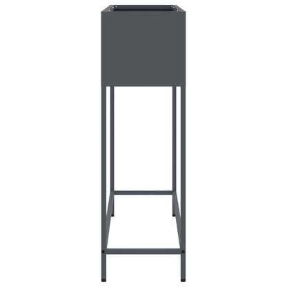 Utomhus Blomlåda Metall Antracit 100 x 26 x 82 cm Stål
