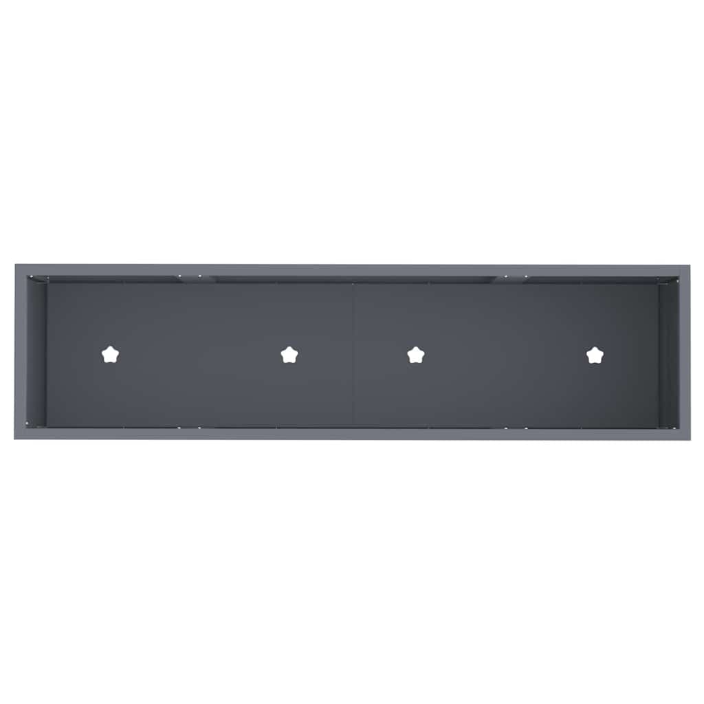Utomhus Blomlåda Metall Antracit 100 x 26 x 82 cm Stål