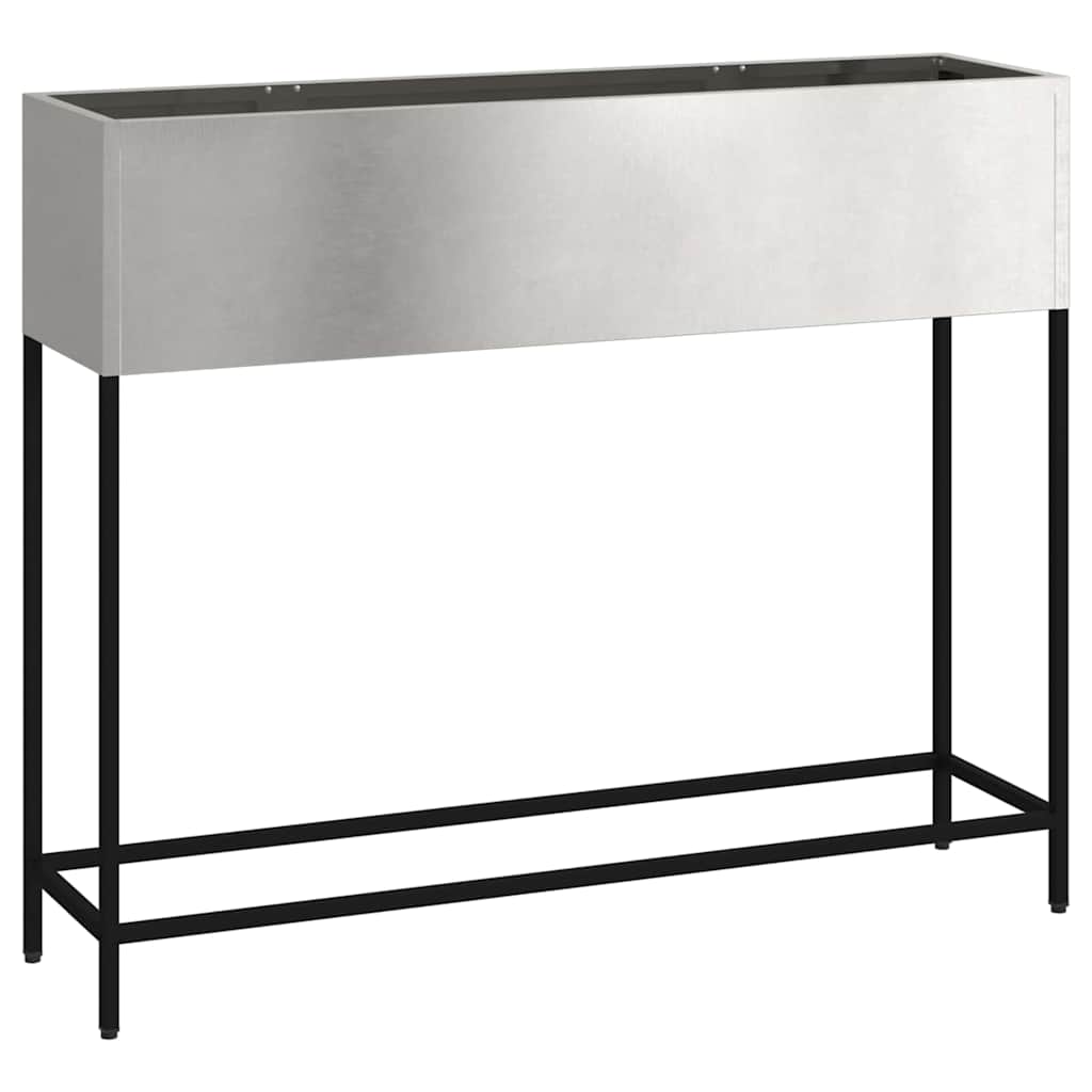 Höjdträdgårdsplanterare Silver 100 x 26 x 82 cm Rostfritt stål