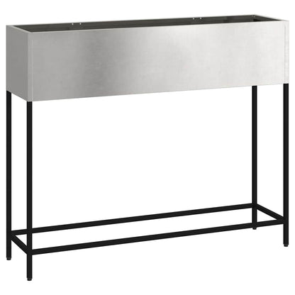 Höjdträdgårdsplanterare Silver 100 x 26 x 82 cm Rostfritt stål