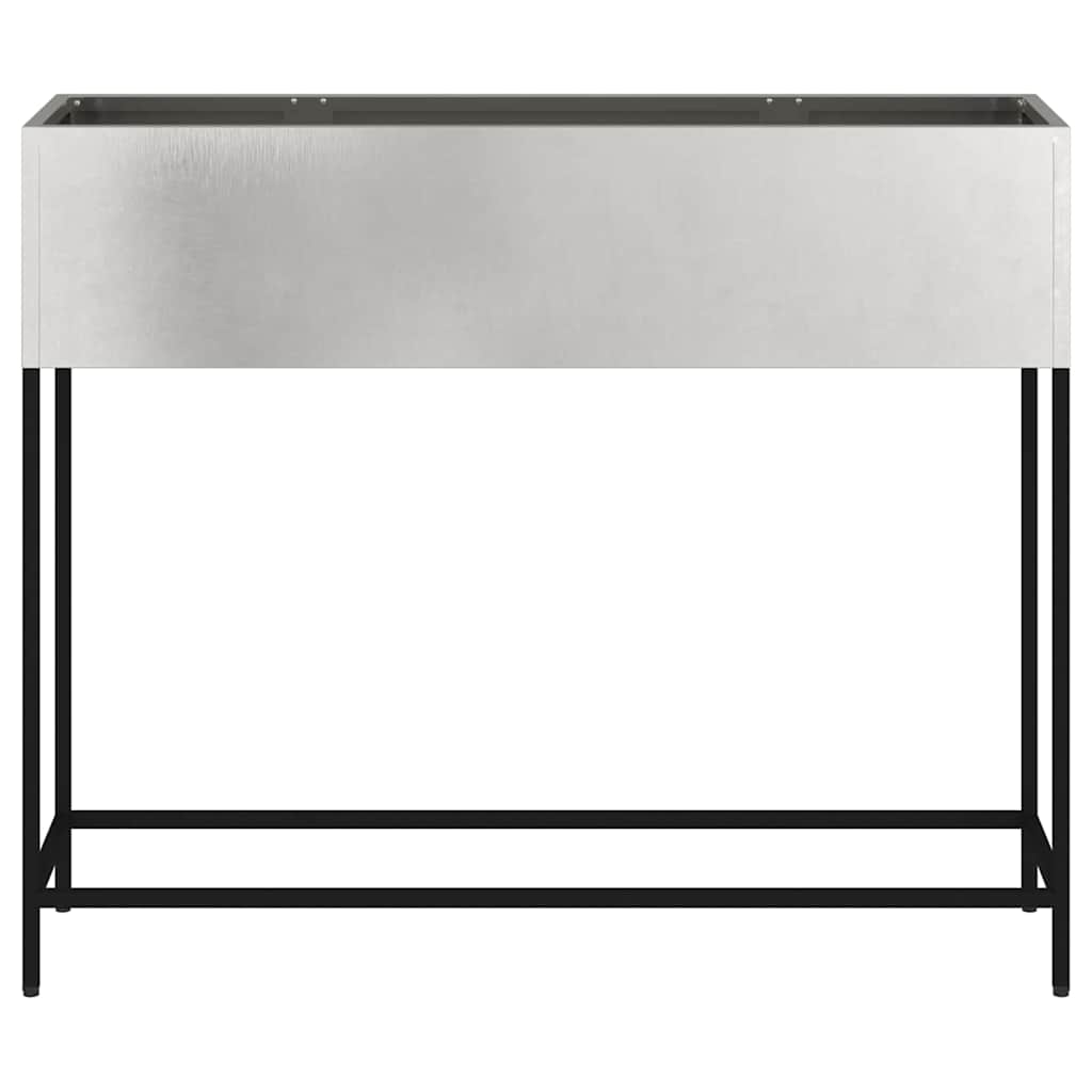 Höjdträdgårdsplanterare Silver 100 x 26 x 82 cm Rostfritt stål