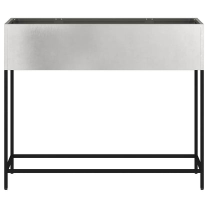 Höjdträdgårdsplanterare Silver 100 x 26 x 82 cm Rostfritt stål
