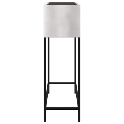 Höjdträdgårdsplanterare Silver 100 x 26 x 82 cm Rostfritt stål