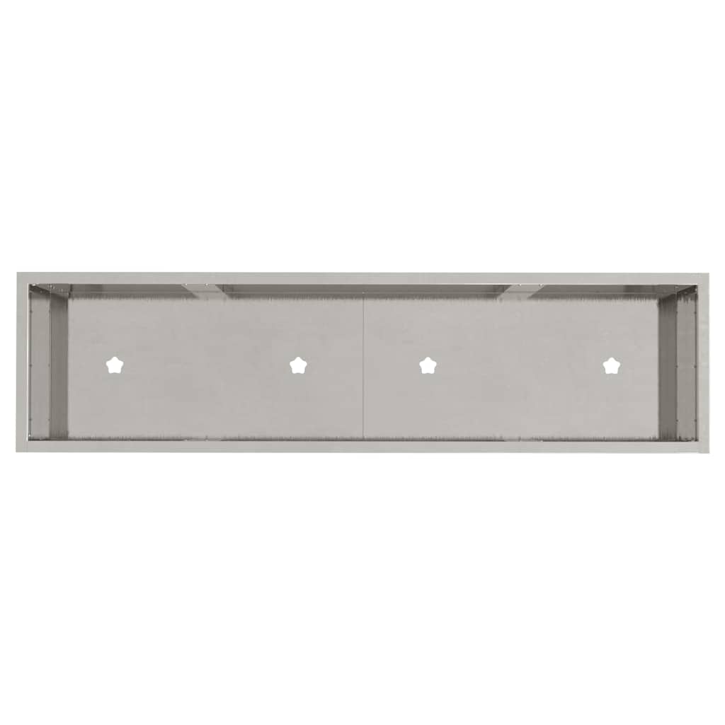 Höjdträdgårdsplanterare Silver 100 x 26 x 82 cm Rostfritt stål