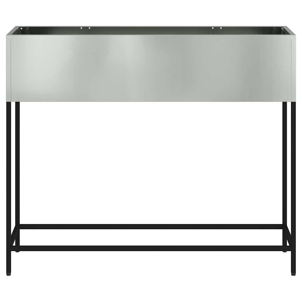 Utomhus Blomlåda Metall Silver 100 x 26 x 82 cm