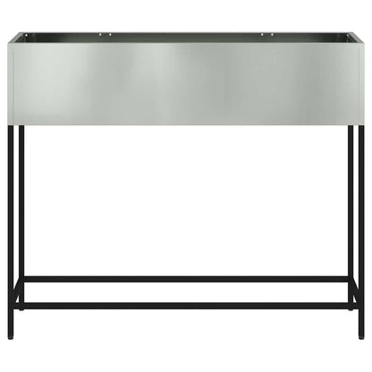 Utomhus Blomlåda Metall Silver 100 x 26 x 82 cm