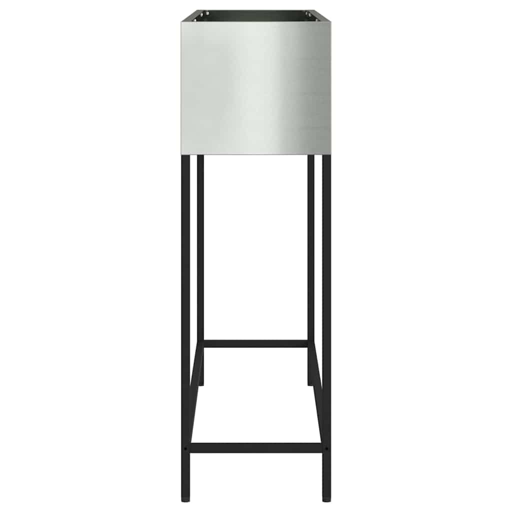 Utomhus Blomlåda Metall Silver 100 x 26 x 82 cm