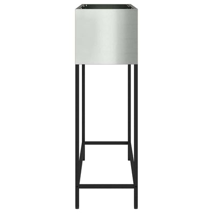 Utomhus Blomlåda Metall Silver 100 x 26 x 82 cm