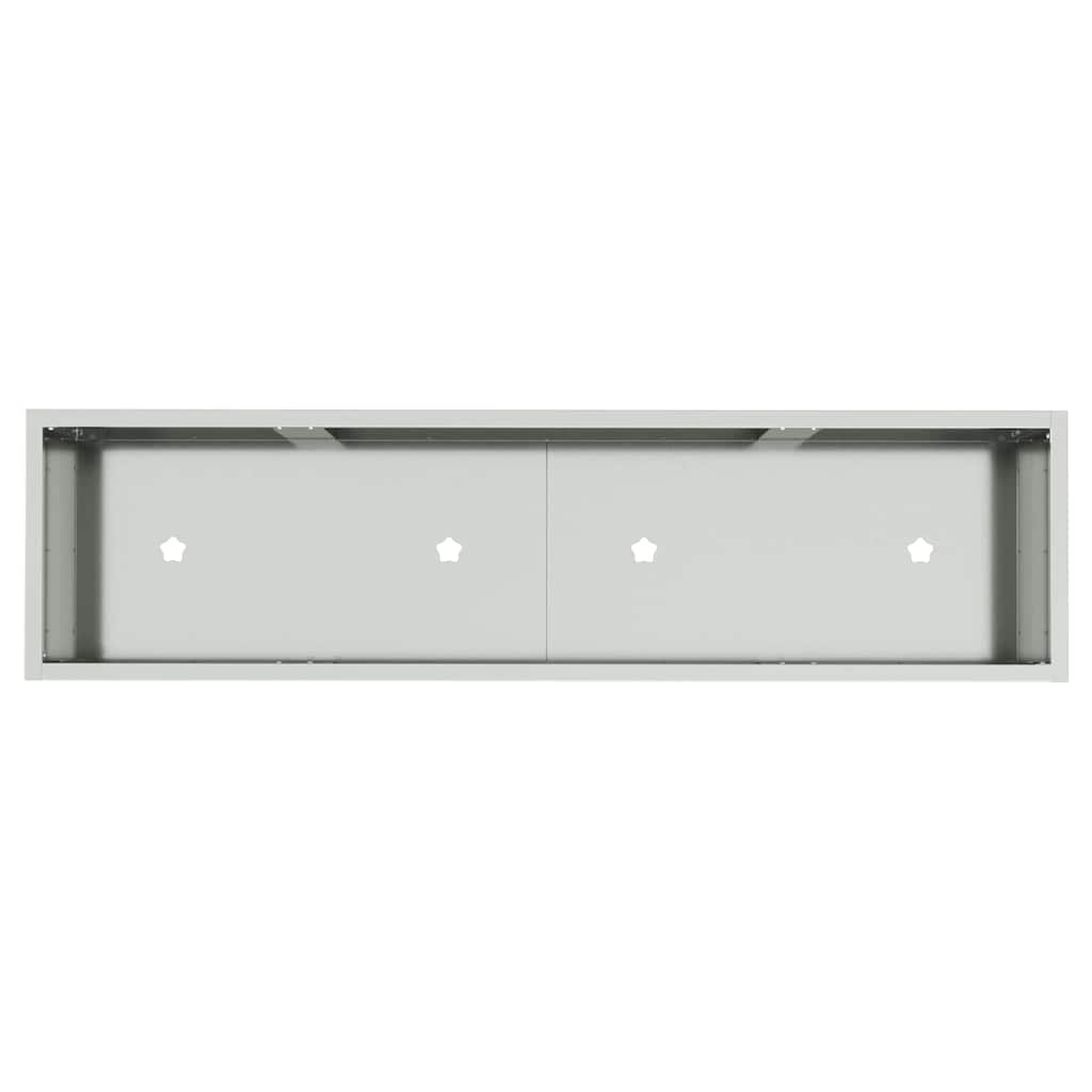 Utomhus Blomlåda Metall Silver 100 x 26 x 82 cm
