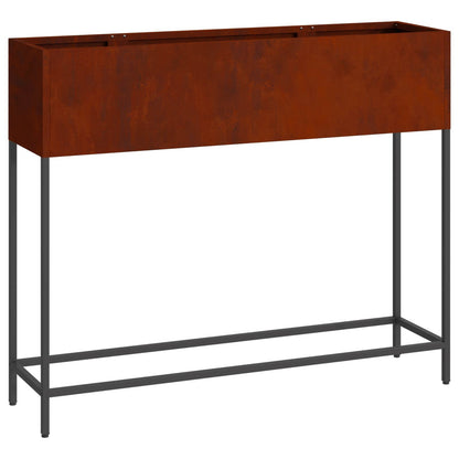 Utomhus Blomlåda Metall Rostig 100 x 26 x 82 cm