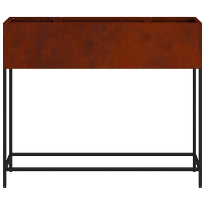 Utomhus Blomlåda Metall Rostig 100 x 26 x 82 cm