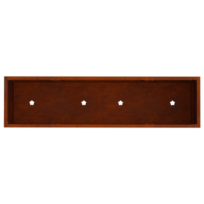 Utomhus Blomlåda Metall Rostig 100 x 26 x 82 cm
