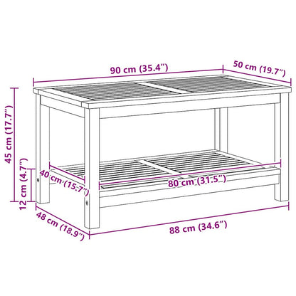 Soffbord Brun 110 x 55 x 45 cm massivt akacia