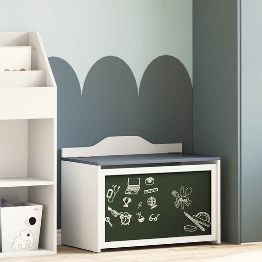 Förvaringsbänk Leklåda med lagring Grå och Vit 73 x 33 x 55 cm