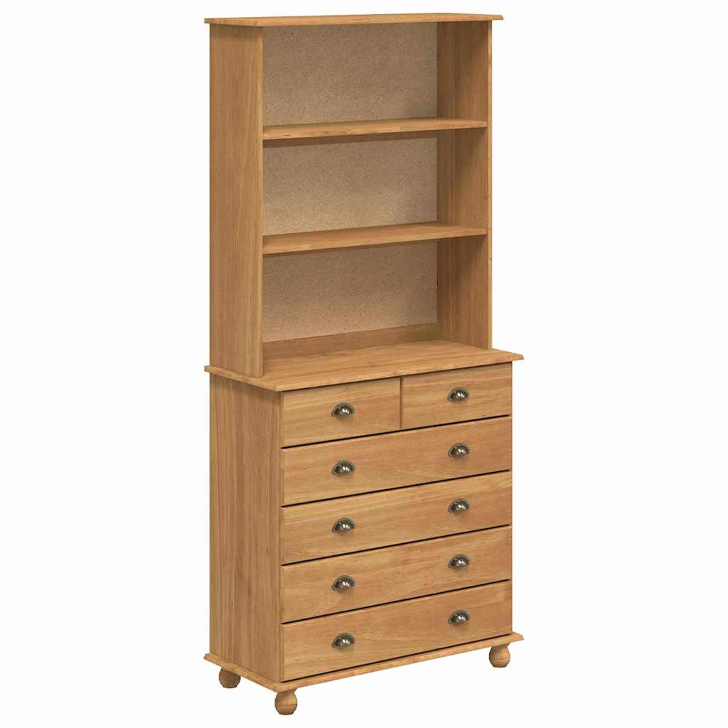 Hutch med låda ASKIM Honungsvax 91 x 40 x 200,5 cm Massiv furu