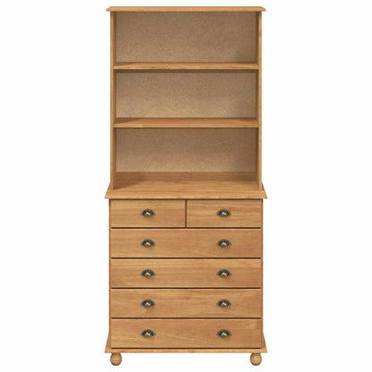 Hutch med låda ASKIM Honungsvax 91 x 40 x 200,5 cm Massiv furu