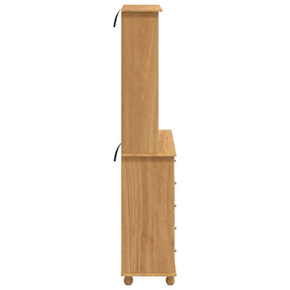 Hutch med låda ASKIM Honungsvax 91 x 40 x 200,5 cm Massiv furu