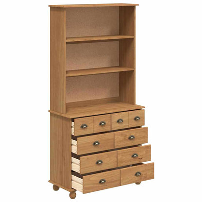 Hutch med låda ASKIM Honungsvax 91 x 40 x 184 cm Massiv furu