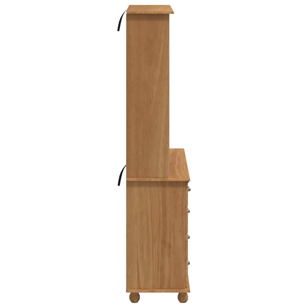 Hutch med låda ASKIM Honungsvax 91 x 40 x 184 cm Massiv furu
