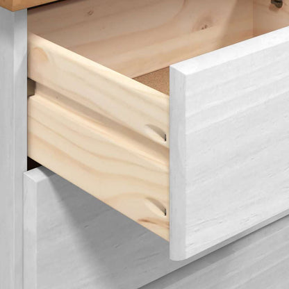 Byrå Vit ASKIM 91 x 40 x 95,5 cm Massiv furu 6 lådor