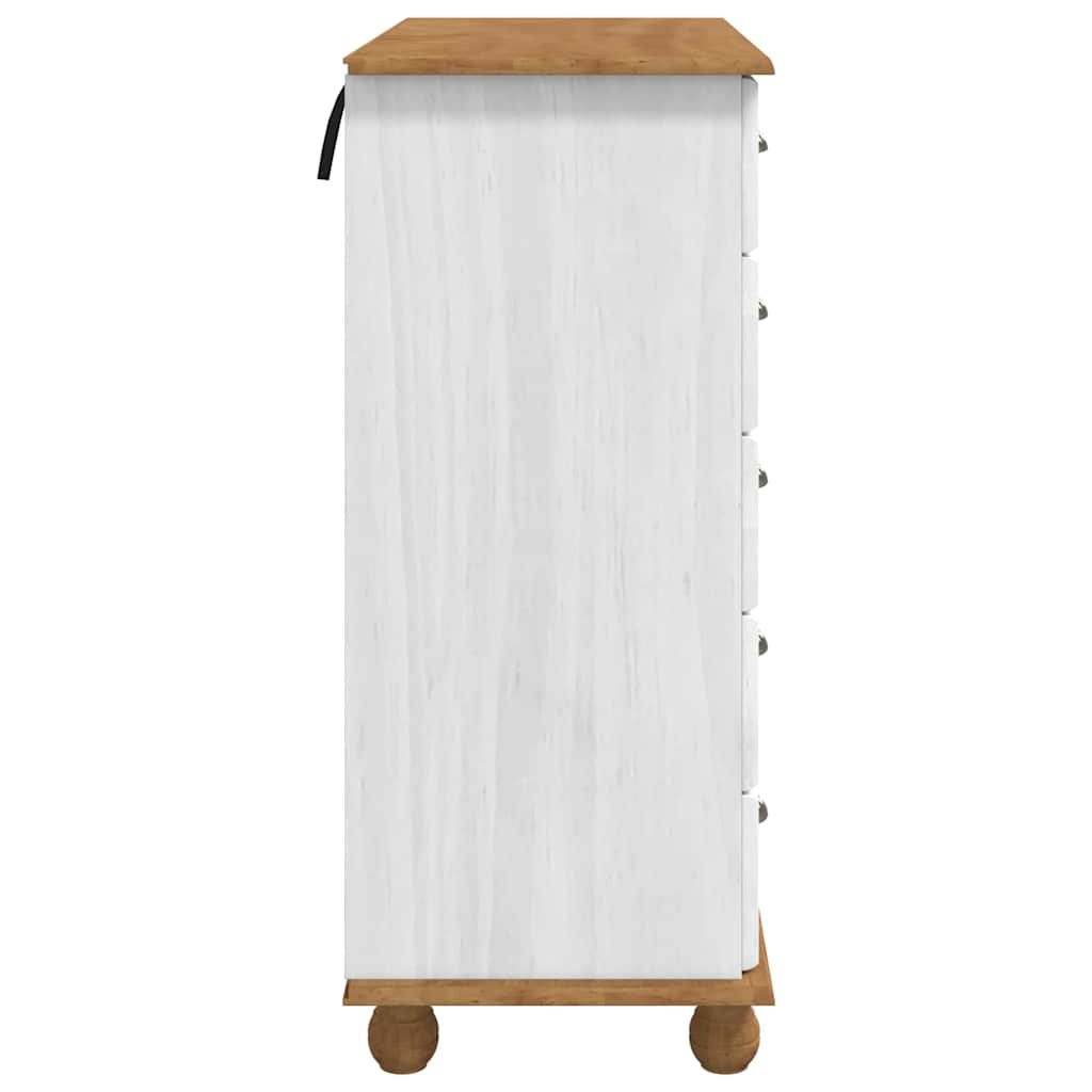 Byrå Vit ASKIM 91 x 40 x 95,5 cm Massiv furu 6 lådor