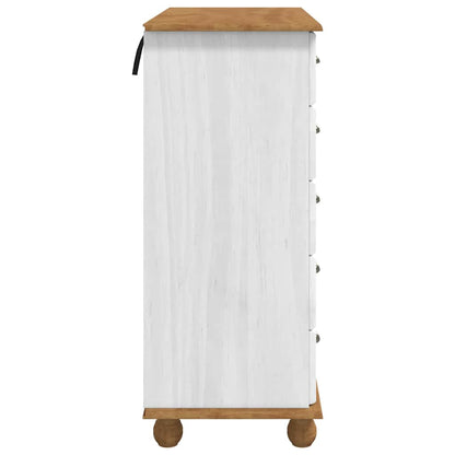 Byrå Vit ASKIM 91 x 40 x 95,5 cm Massiv furu 6 lådor