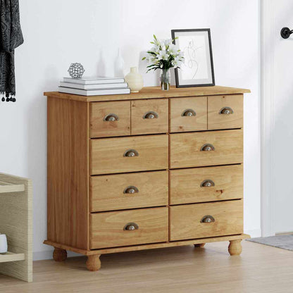 Kista av lådor med låda ASKIM Brun 91 x 40 x 79 cm Massiv furu