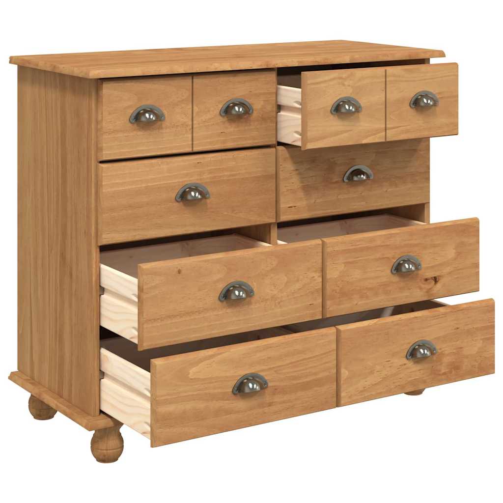 Kista av lådor med låda ASKIM Brun 91 x 40 x 79 cm Massiv furu