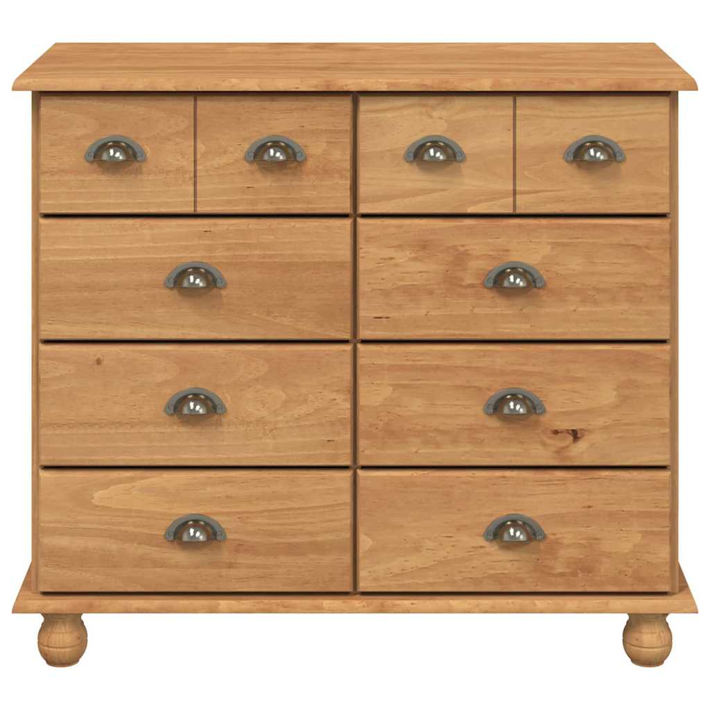 Kista av lådor med låda ASKIM Brun 91 x 40 x 79 cm Massiv furu