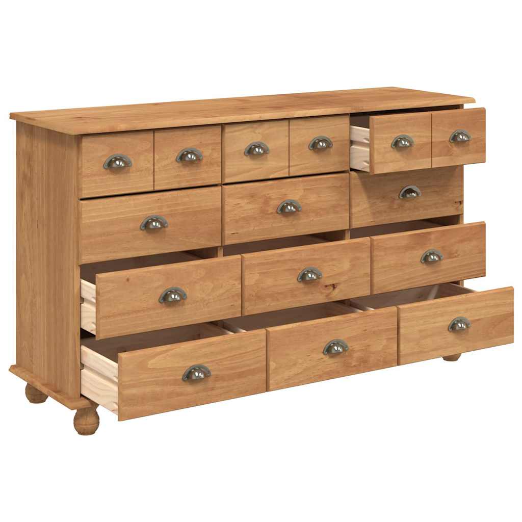 Byrå Brun ASKIM 79 x 40 x 133,5 cm Massiv furu 12 lådor