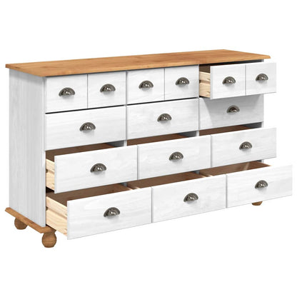 Byrå Vit ASKIM 79 x 40 x 133,5 cm Massiv furu 12 lådor
