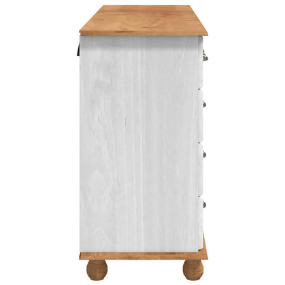 Byrå Vit ASKIM 79 x 40 x 133,5 cm Massiv furu 12 lådor