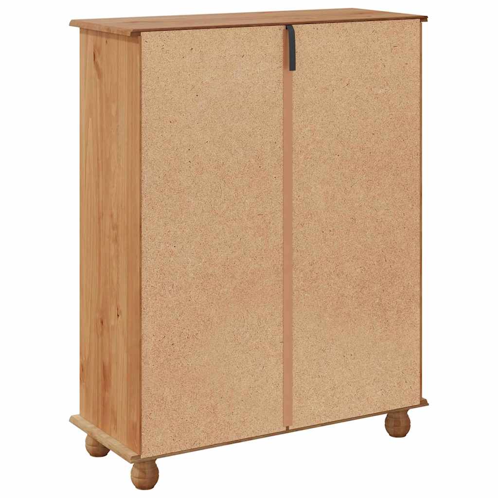 Skoställ Brun Skoskåp med låda ASKIM Brun 85 x 35 x 108 cm Massiv furu