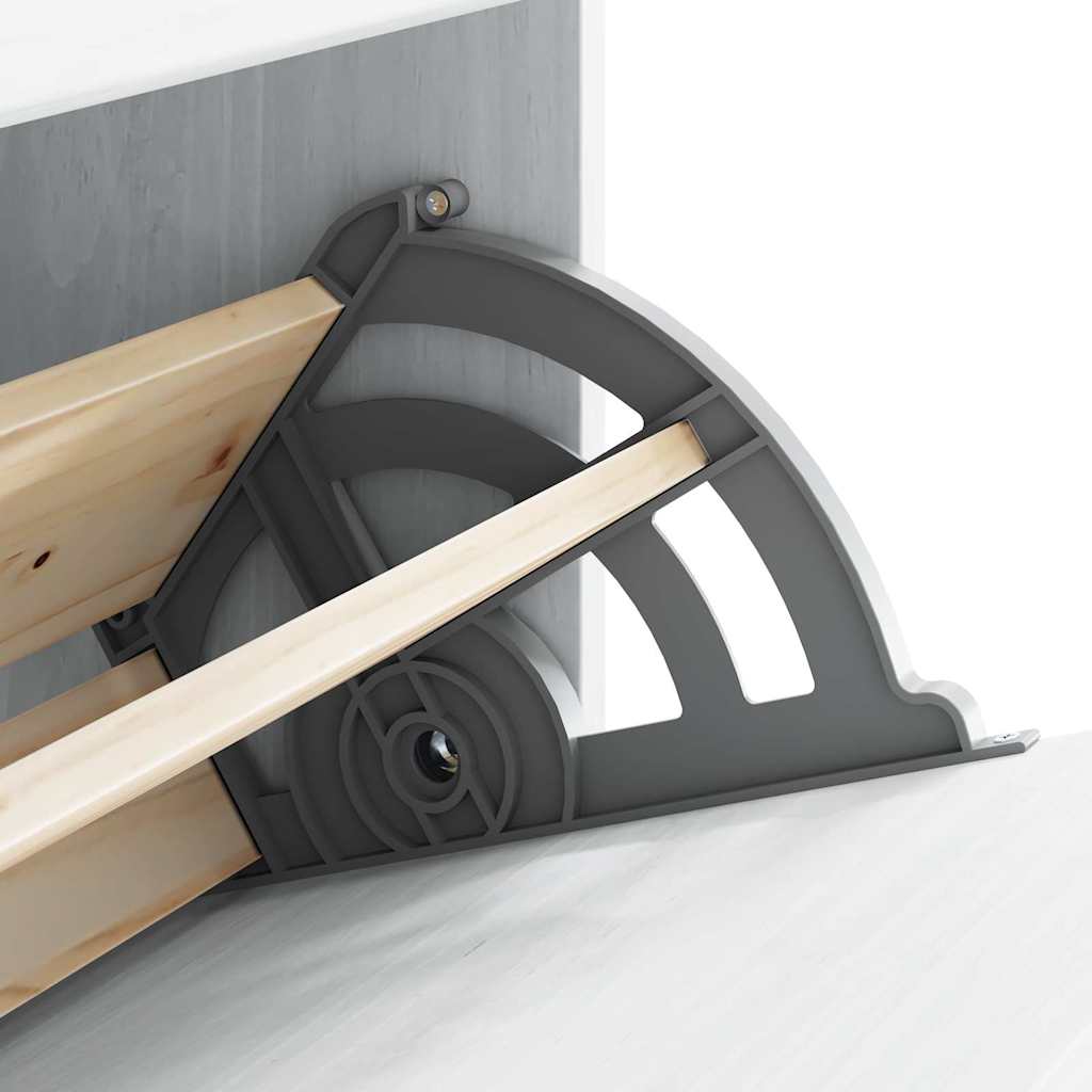 Skoställ Vit Skoskåp med låda ASKIM 85 x 35 x 108 cm Massiv furu