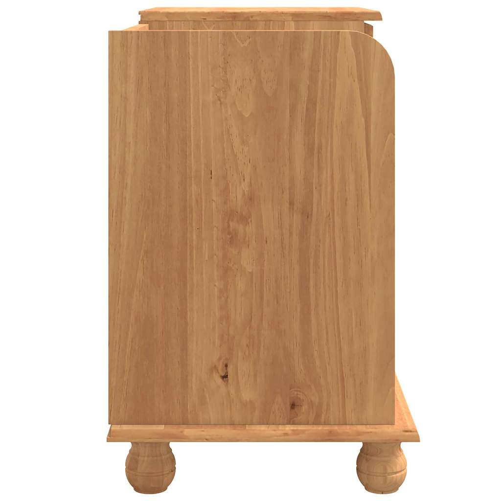 Förvaringsbänk med låda ASKIM Brun 100 x 39 x 62 cm Massiv furu