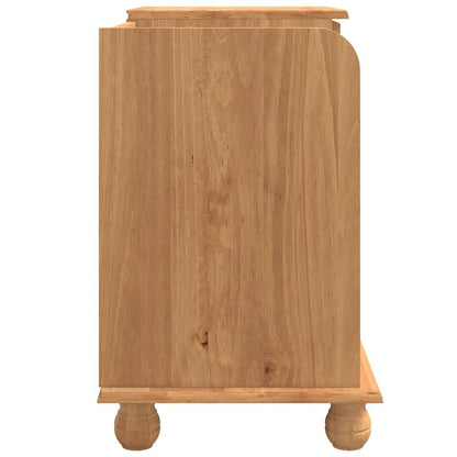 Förvaringsbänk med låda ASKIM Brun 100 x 39 x 62 cm Massiv furu